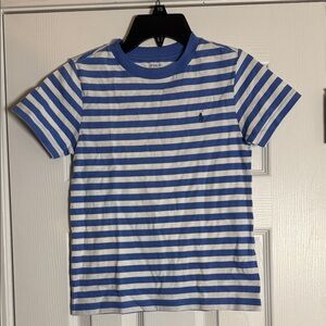 Polo by Ralph Lauren Kids Blue and White Striped Tee